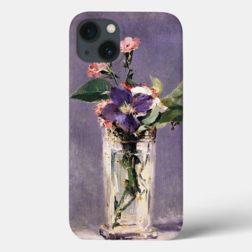 Edouard Manet _ Pinks and Clematis iPhone 13 Case