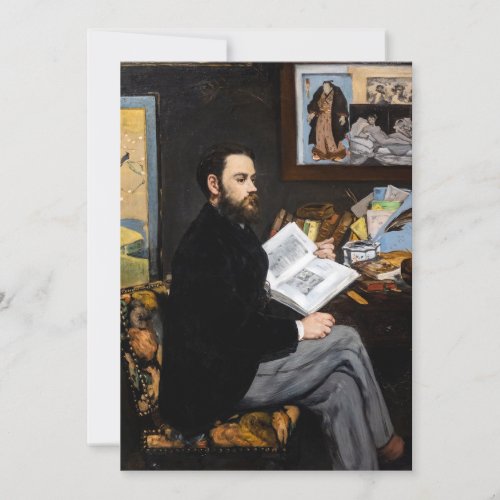 Edouard Manet _ Portrait of Emile Zola Invitation