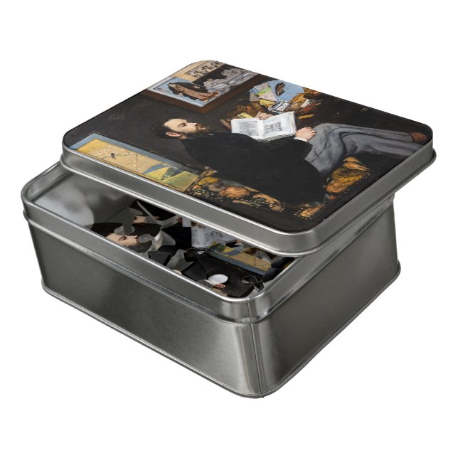 Edouard Manet - Portrait of Emile Zola Jigsaw Puzzle (Lid Open)