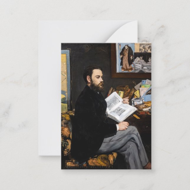 Edouard Manet - Portrait of Emile Zola Note Card (Front)