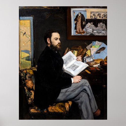 Edouard Manet _ Portrait of Emile Zola Poster