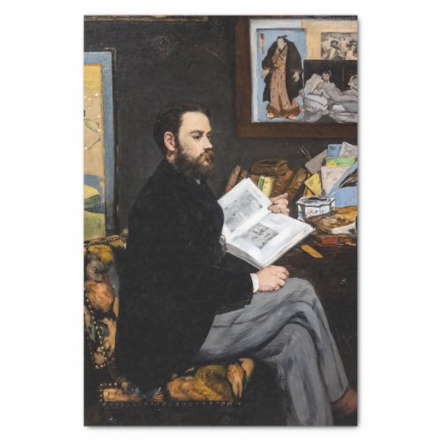 Edouard Manet _ Portrait of Emile Zola Tissue Paper
