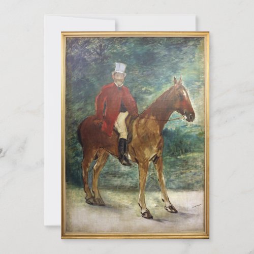 Edouard Manet _ Portrait of Mr Arnaud on Horsebac Invitation