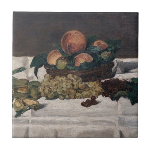 Edouard Manet _ Still Life Fruits on a Table Ceramic Tile