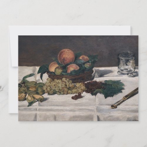Edouard Manet _ Still Life Fruits on a Table Invitation