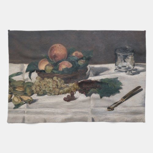Edouard Manet _ Still Life Fruits on a Table Kitchen Towel