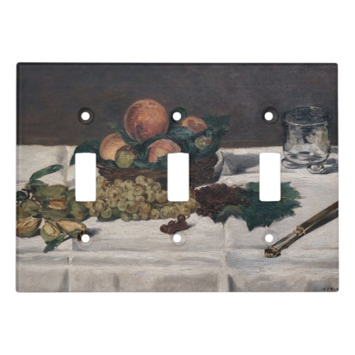 Edouard Manet _ Still Life Fruits on a Table Light Switch Cover