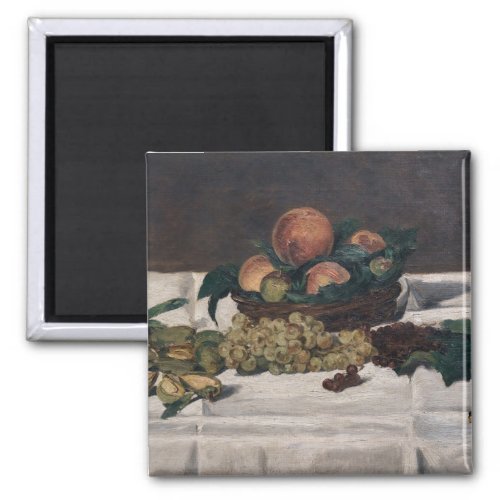 Edouard Manet _ Still Life Fruits on a Table Magnet