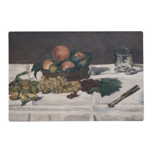 Edouard Manet _ Still Life Fruits on a Table Placemat