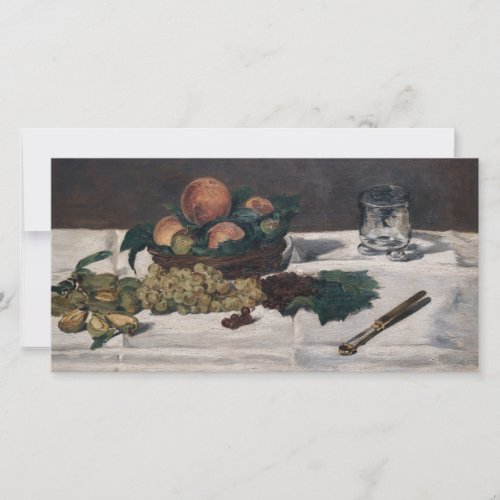 Edouard Manet _ Still Life Fruits on a Table Thank You Card
