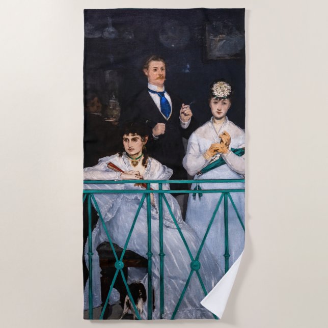 Edouard Manet - The Balcony / Le Balcon Beach Towel (Front)
