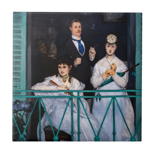 Edouard Manet _ The Balcony  Le Balcon Ceramic Tile