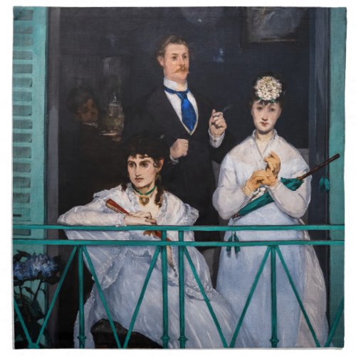 Edouard Manet _ The Balcony  Le Balcon Cloth Napkin