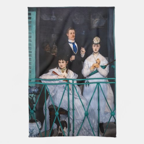 Edouard Manet _ The Balcony  Le Balcon Kitchen Towel