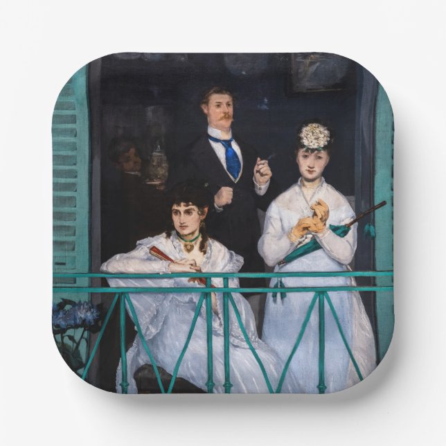 Edouard Manet - The Balcony / Le Balcon Paper Plates (Front)