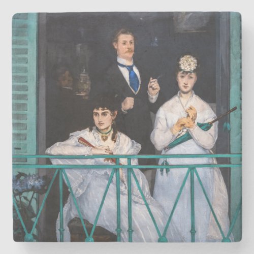 Edouard Manet _ The Balcony  Le Balcon Stone Coaster