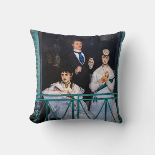 Edouard Manet _ The Balcony  Le Balcon Throw Pillow