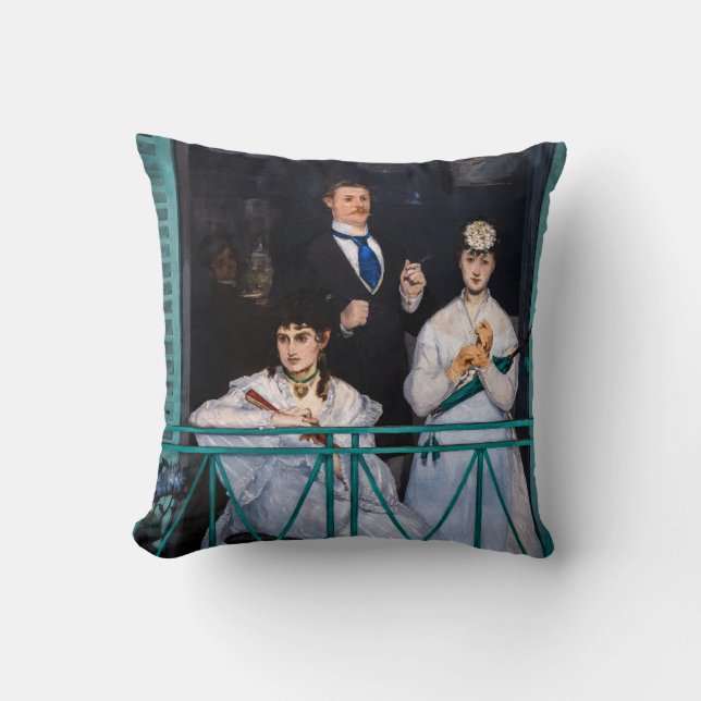Edouard Manet - The Balcony / Le Balcon Throw Pillow (Front)