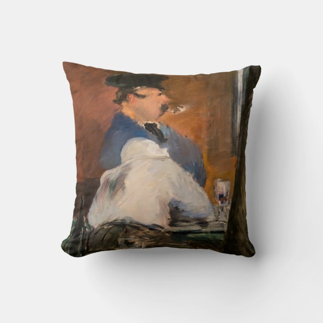Edouard Manet - The Bar, Le Bouchon Throw Pillow (Front)