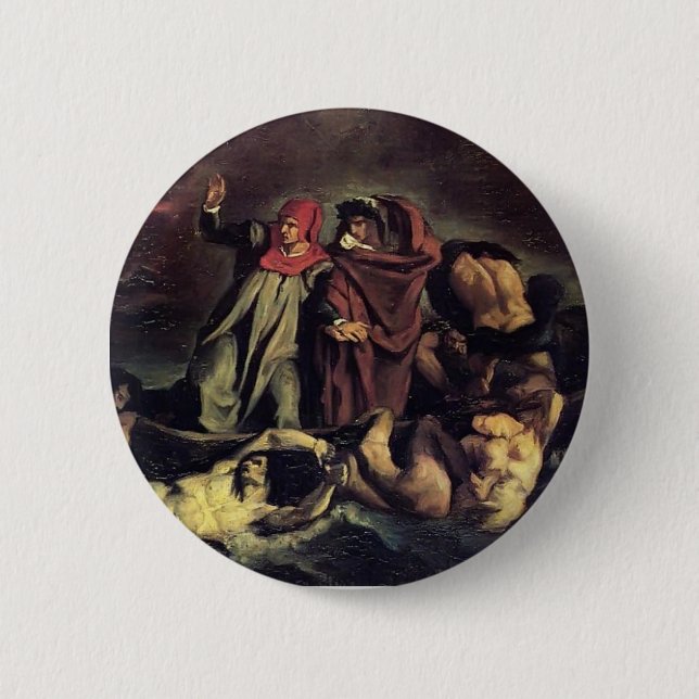 Edouard Manet- The barque of Dante Pinback Button (Front)