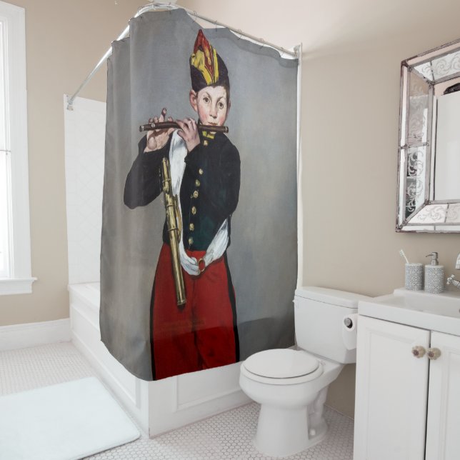 Edouard Manet - The Fifer / Young Flautist Shower Curtain (In Situ)