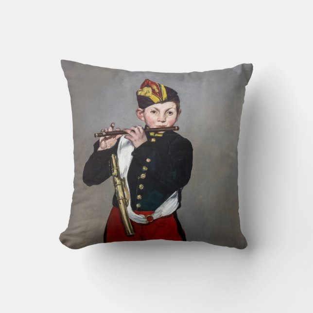 Edouard Manet - The Fifer / Young Flautist Throw Pillow (Front)