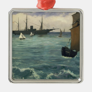 Edouard Manet The Kearsarge at Boulogne Metal Ornament