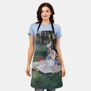 Edouard Manet - The Monet family in their garden Apron
