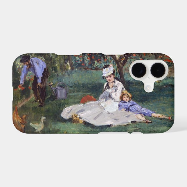 Edouard Manet - The Monet family in their garden Case-Mate iPhone Case (Back (Horizontal))