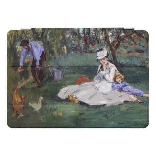 Edouard Manet _ The Monet family in their garden iPad Pro Cover