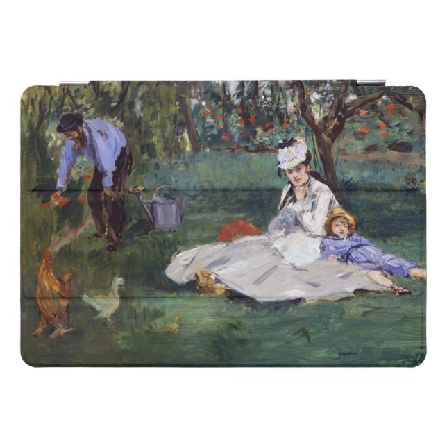 Edouard Manet - The Monet family in their garden iPad Pro Cover (Horizontal)