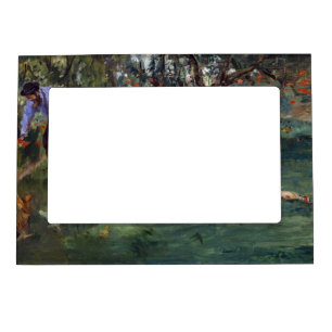 Edouard Manet - The Monet family in their garden Magnetic Frame