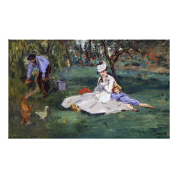 Edouard Manet - The Monet family in their garden Photo Print