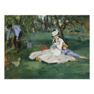 Edouard Manet - The Monet Family in Their Garden Photo Print
