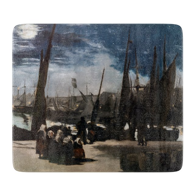 Edouard Manet - The Port of Boulogne by Moonlight Cutting Board (Front)