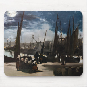 Edouard Manet - The Port of Boulogne by Moonlight Mouse Pad