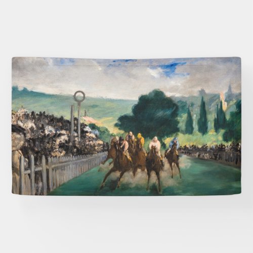 Edouard Manet _ The Races at Longchamp Banner