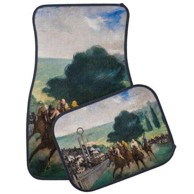 Edouard Manet - The Races at Longchamp Car Floor Mat (Set)