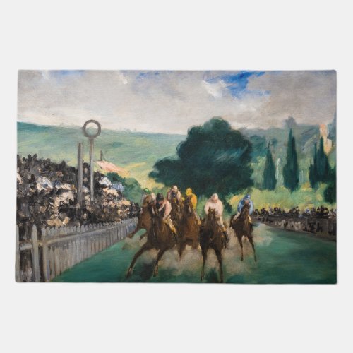 Edouard Manet _ The Races at Longchamp Doormat