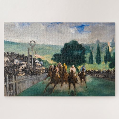 Edouard Manet _ The Races at Longchamp Jigsaw Puzzle