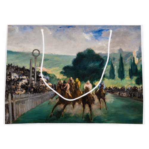 Edouard Manet _ The Races at Longchamp Large Gift Bag