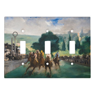 Edouard Manet - The Races at Longchamp Light Switch Cover