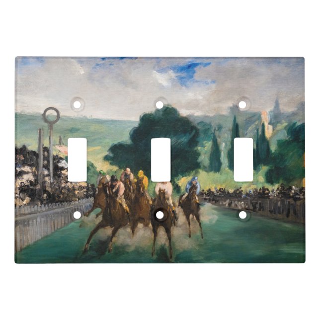 Edouard Manet - The Races at Longchamp Light Switch Cover (Front)