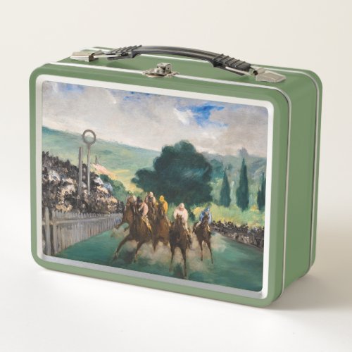Edouard Manet _ The Races at Longchamp Metal Lunch Box