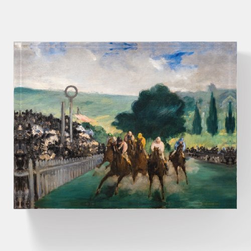 Edouard Manet _ The Races at Longchamp Paperweight