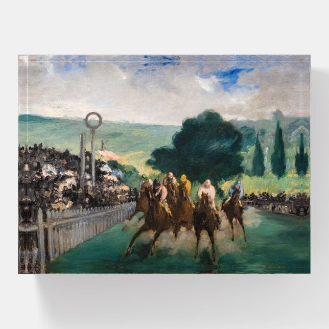 Edouard Manet - The Races at Longchamp Paperweight (Front)