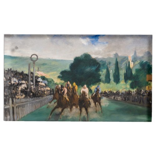 Edouard Manet _ The Races at Longchamp Place Card Holder