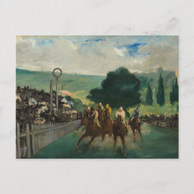 Edouard Manet - The Races at Longchamp Postcard (Front)