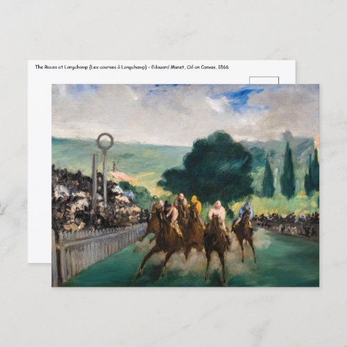 Edouard Manet _ The Races at Longchamp Postcard