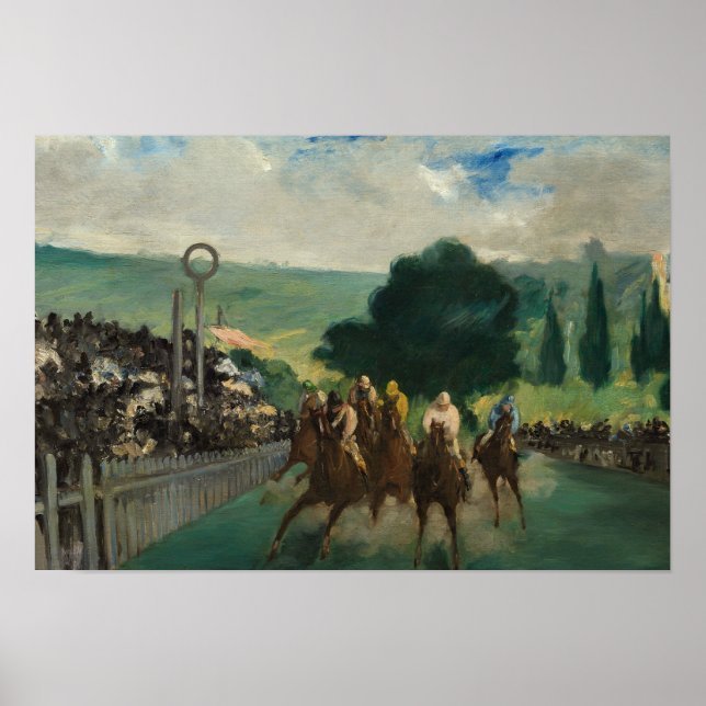 Edouard Manet - The Races at Longchamp Poster (Front)